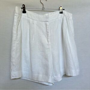 Vince Camuto 100% Linen Crisp White Women's Shorts